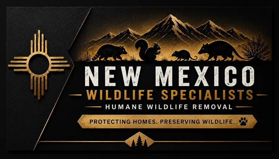 New Mexico Wildlife Specialists banner logo: Protecting Homes. Preserving Wildlife.